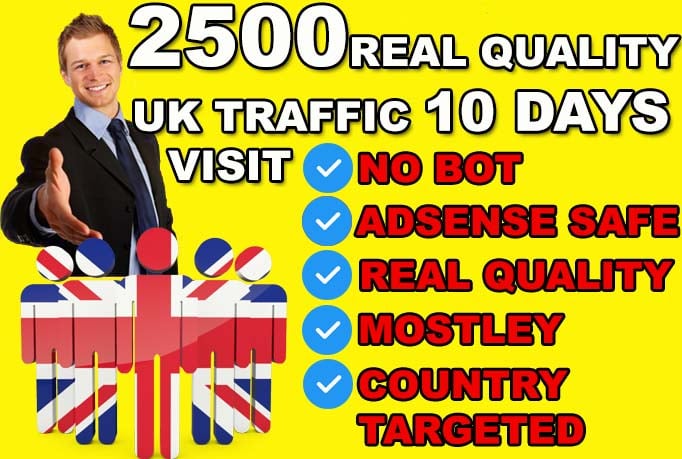 send real, targeted traffic to your website from UK to help increase visibility