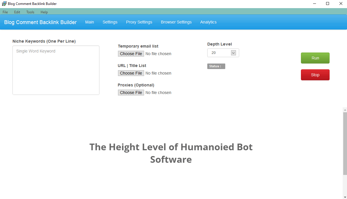 Blog Commnt Backlnk Builder Version 1.0