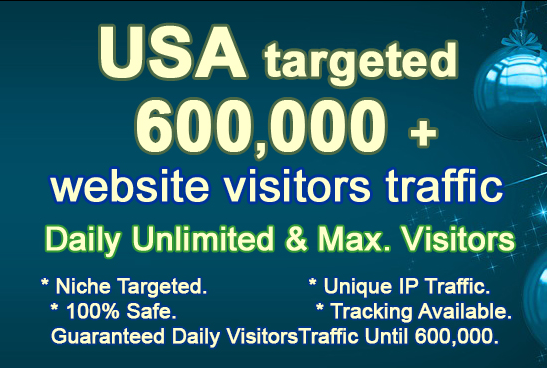 USA Targeted 600,000 (600K+)Real Organic and Unique Visitors Traffic to Website