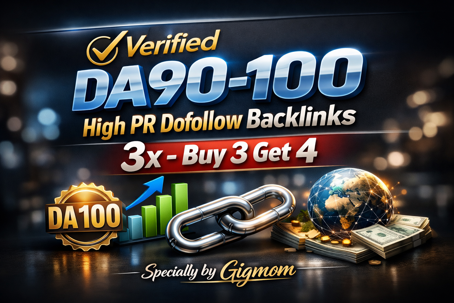 Verified 25 DA90-100 High PR Dofollow Backlinks -3x - Buy 3 Get 4