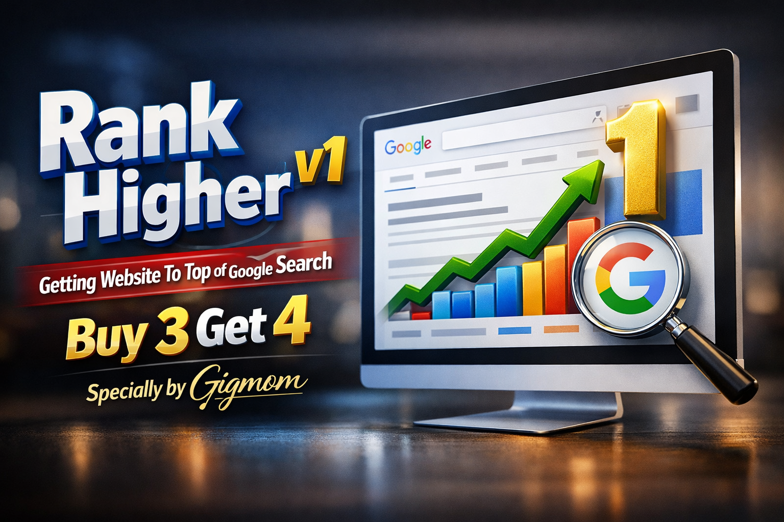 Rank Higher v1 Getting Website To Top Of Google Search - Buy 3 Get 4