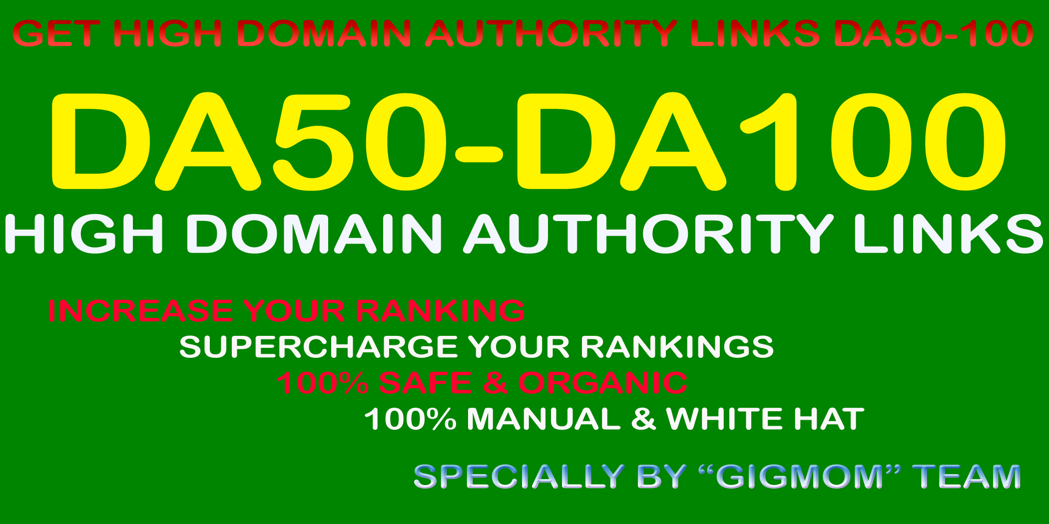 Manually 100 Unique High Authority Links DA50-100 to Rank Higher 