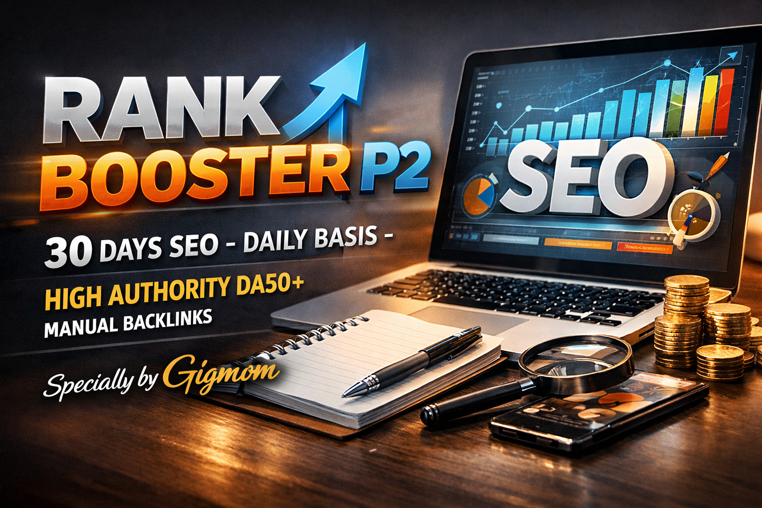 Rank Booster P2 - 30 Days SEO - Daily Basis Total 2,00,550 High Authority(DA50+) Manual Backlinks 