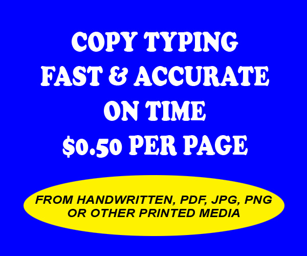 Fast and Accurate Copy Typing From JPEG, PDF, Handwritten etc.