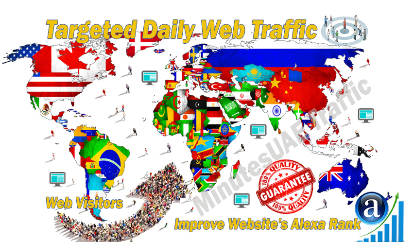 Organic web traffic for 30 days with search keyword and target country web visitors