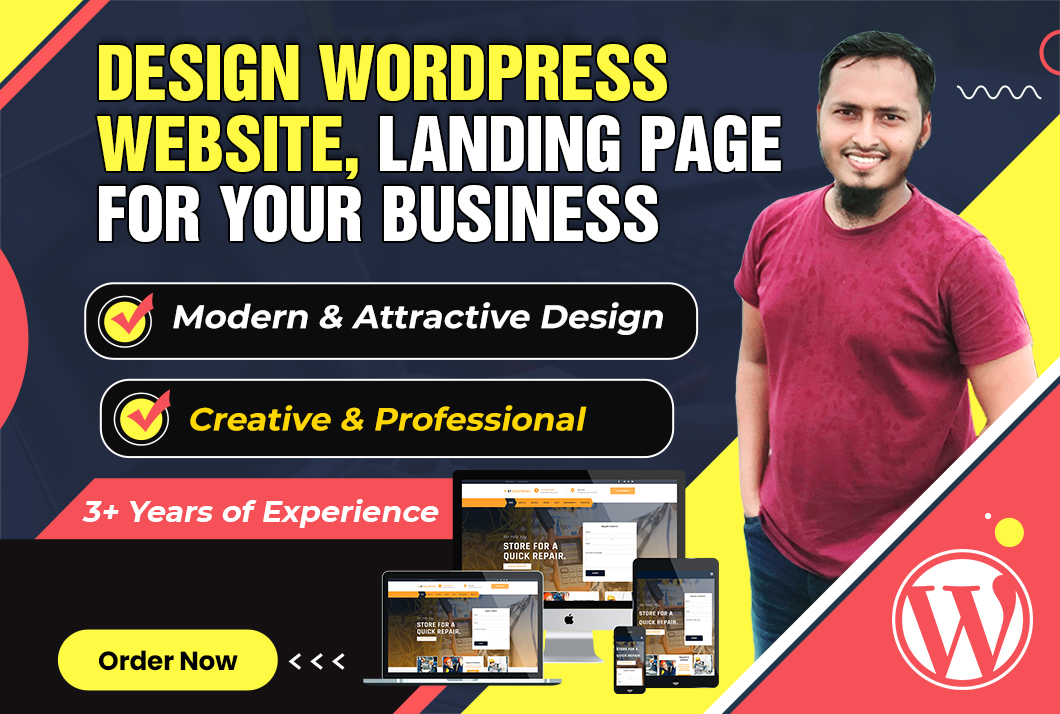 I will create modern wordpress website, landing page, blog site