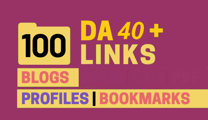 110+ High DA 40+ HQ Links to RANK your website