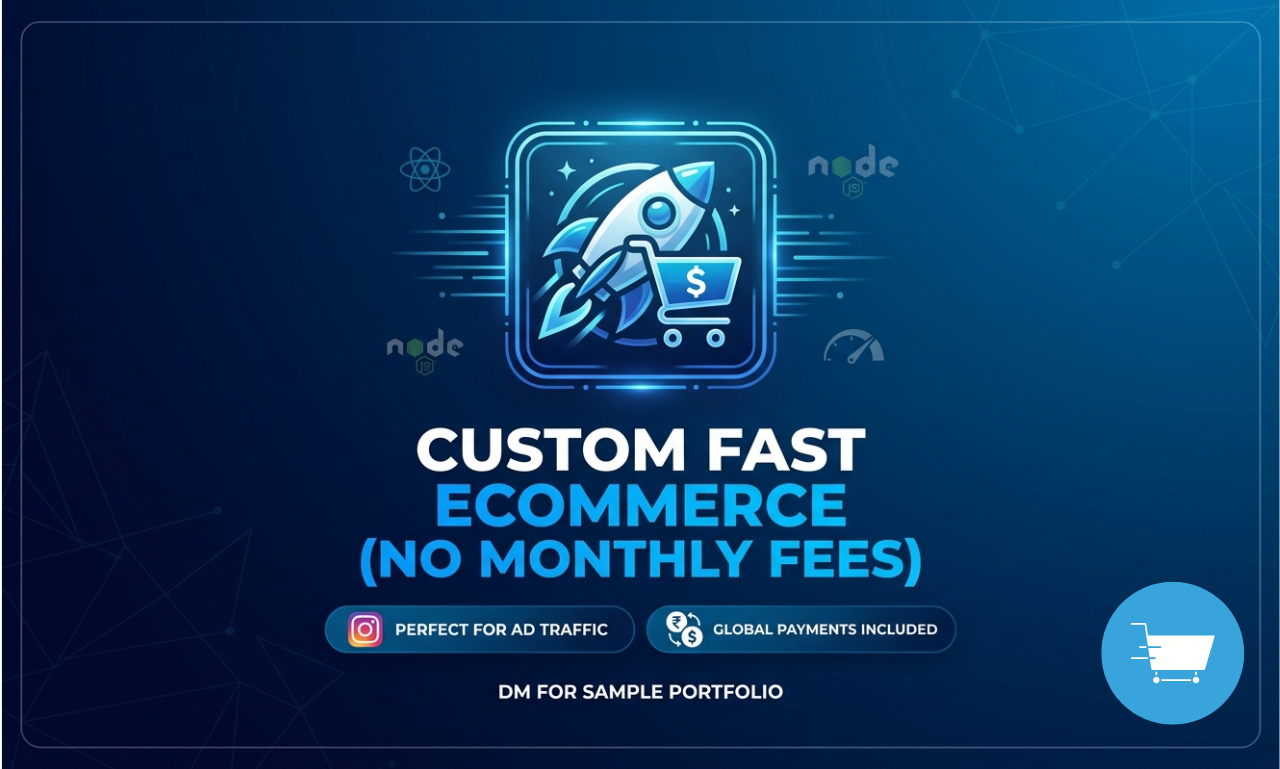 I will design a professional ecommerce website or online store superfast speed
