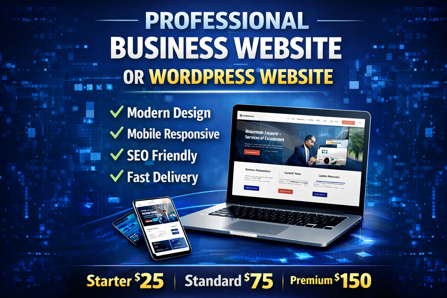 I Will Create a Professional Business Website or Word...