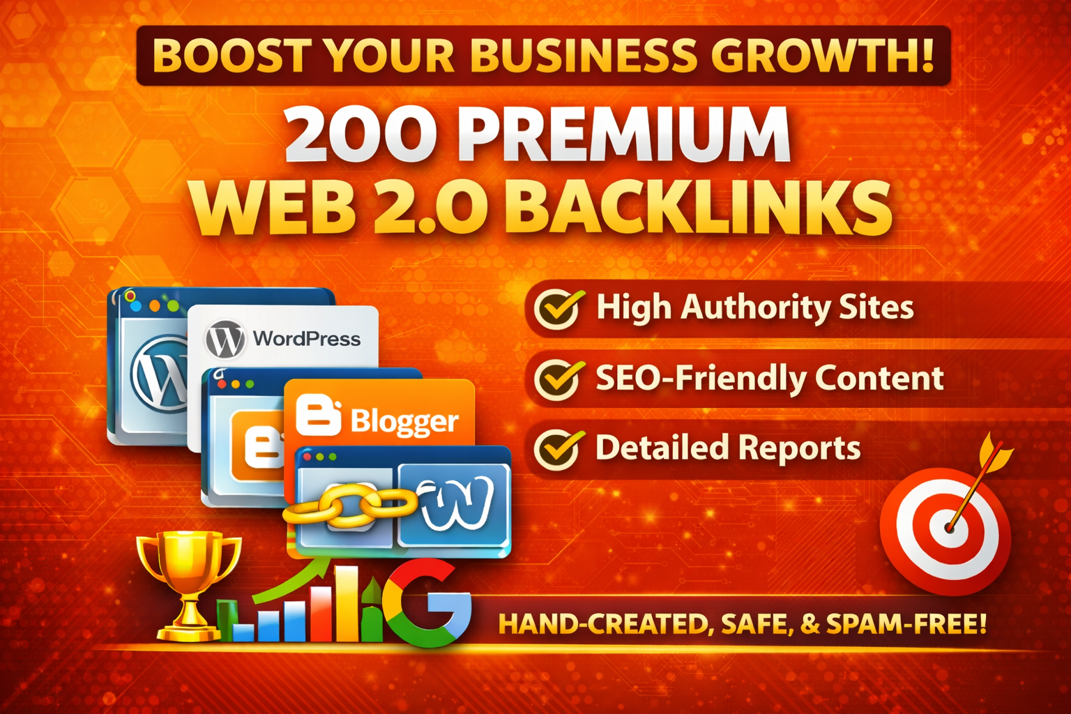 Get 200 High-Authority Web 2.0 Backlinks to Strengthe...