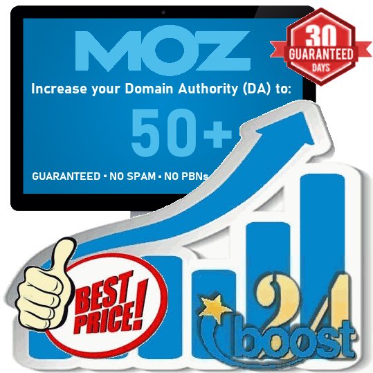 Increase your Domain Authority (DA) to 50+ 60+ 70+ 80+