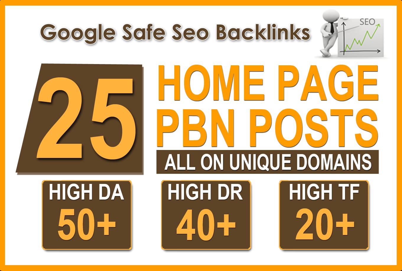 Build 25 High PA DA TF CF HomePage PBN Backlinks - Dofollow Quality Links