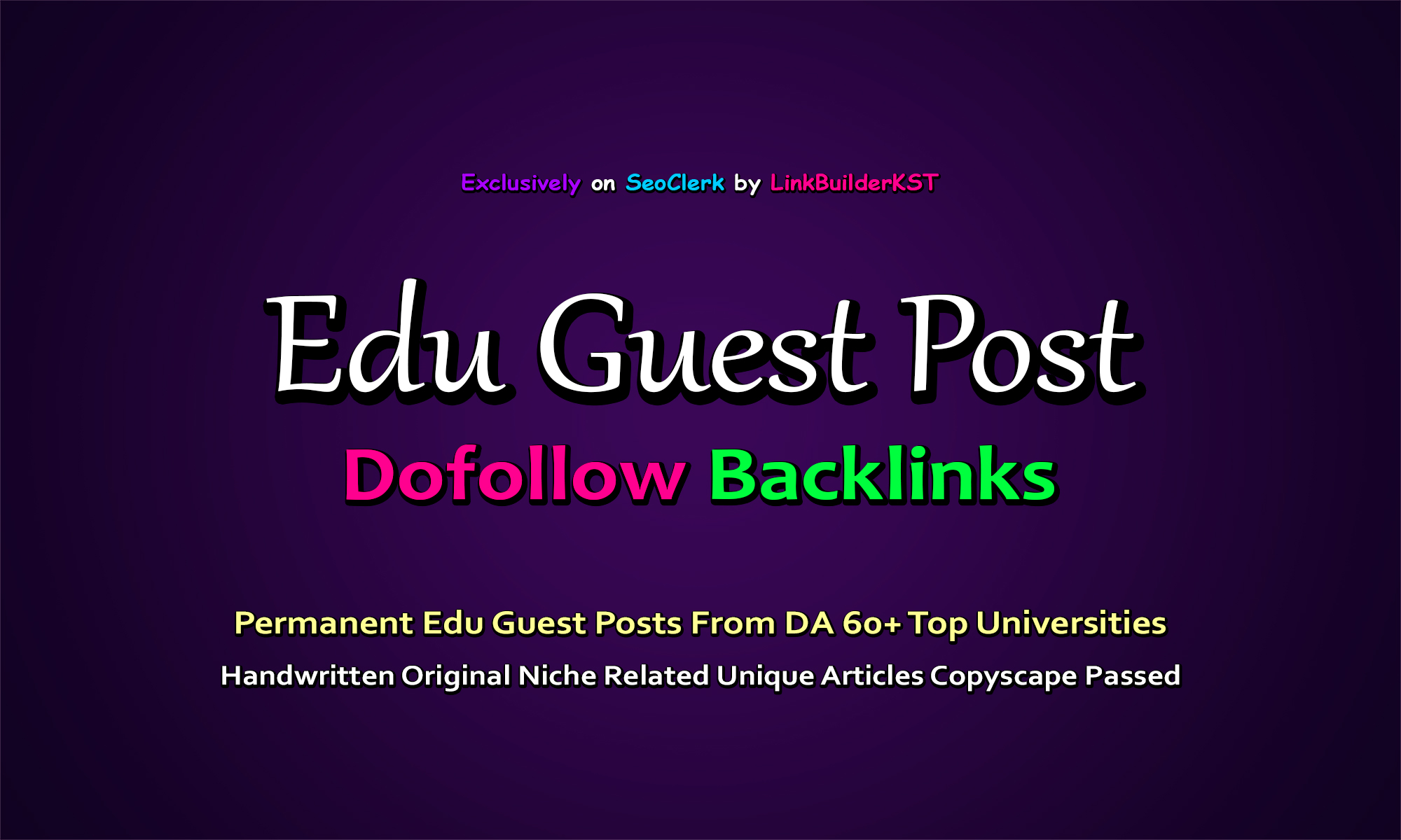 MEGA SALE OFFER - Write And Publish 3X EDU Guest Posts On Top Three Universities
