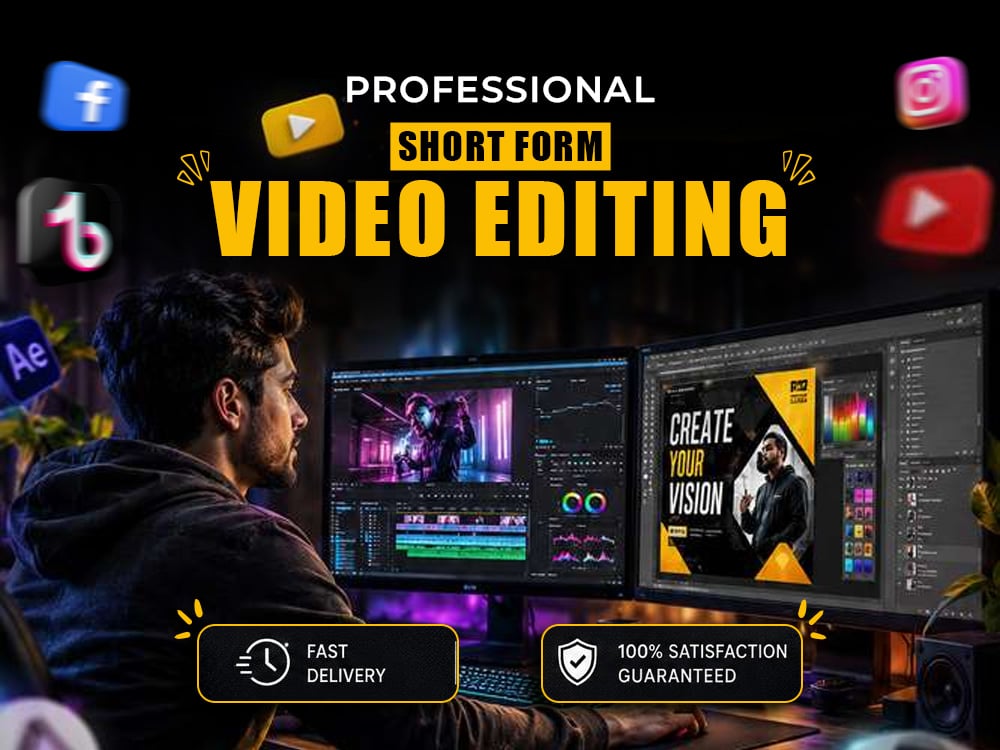 You will get Professional Video Editor YouTube Video ...
