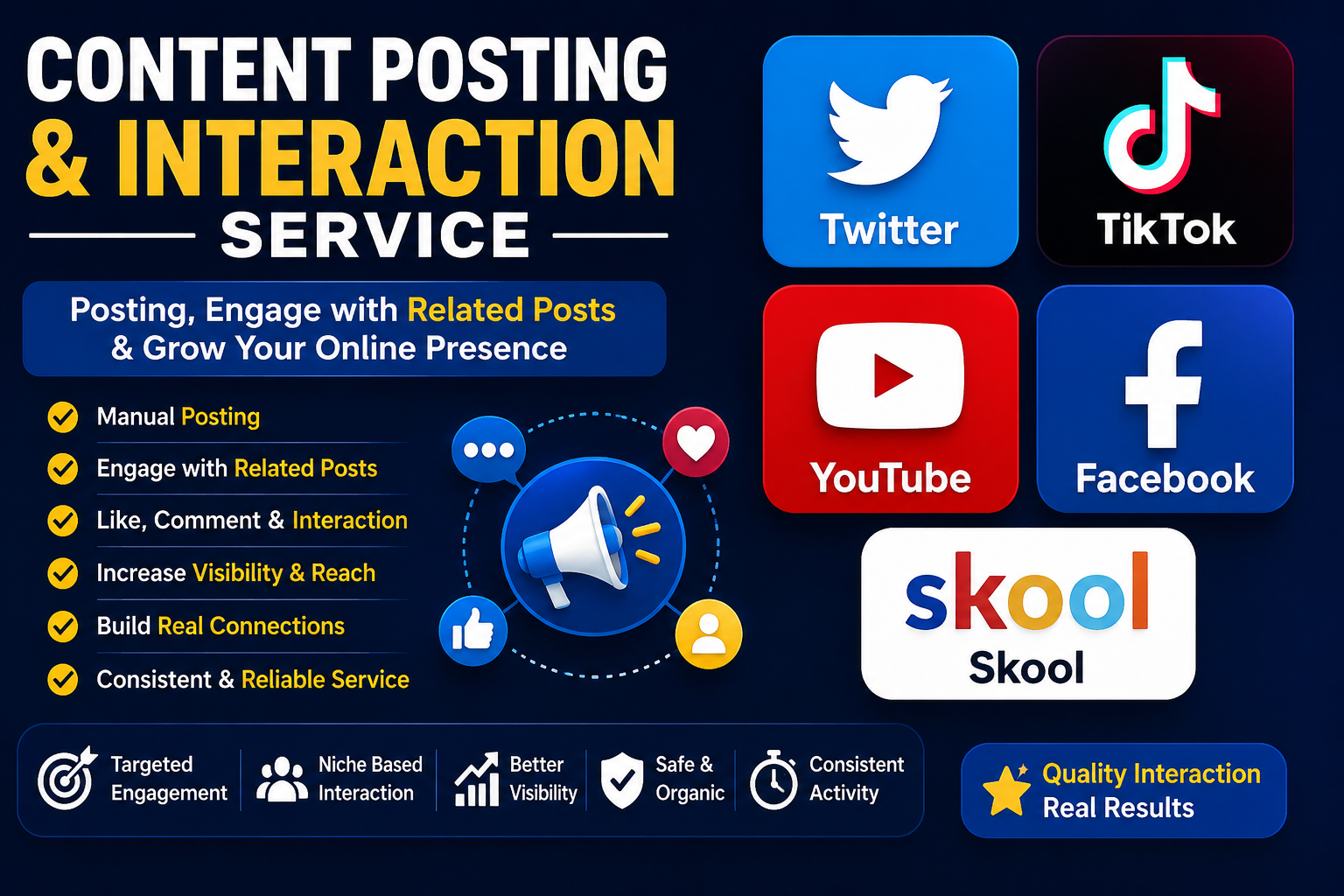 Content Posting & Audience Interaction Service
