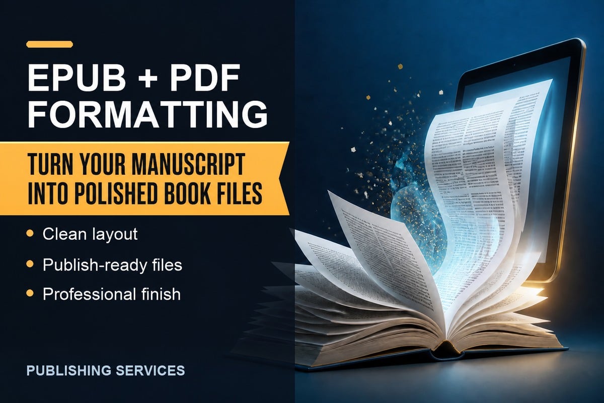 I will professionally format your book into EPUB and PDF
