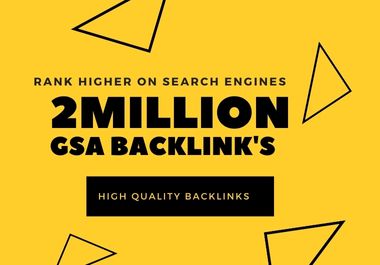 2,000,000 GSA Verified SER Backlinks for SEO Ranking