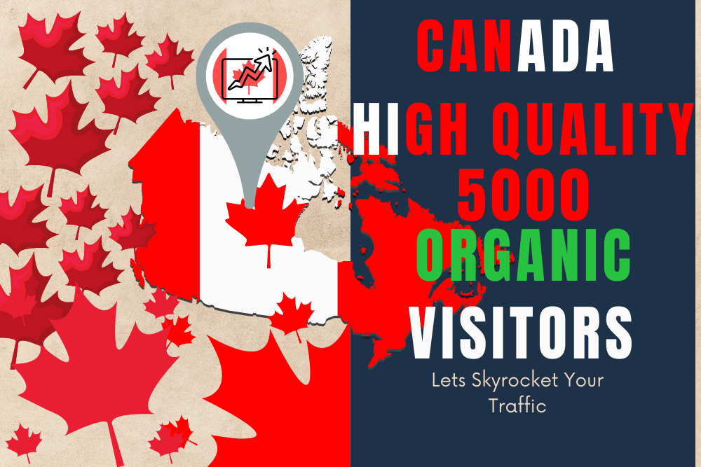 Canada 5000 High Quality Organic Unique Website visitors