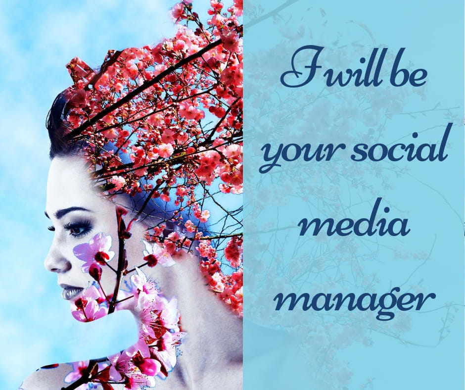 I will be your social media manager, social media marketing, content creator