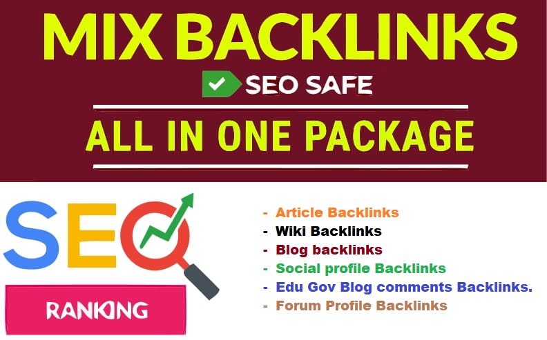 All Mix seo - Article, Blog, Forum, Social, Edu gov, Wiki backlinks for rocket ranking