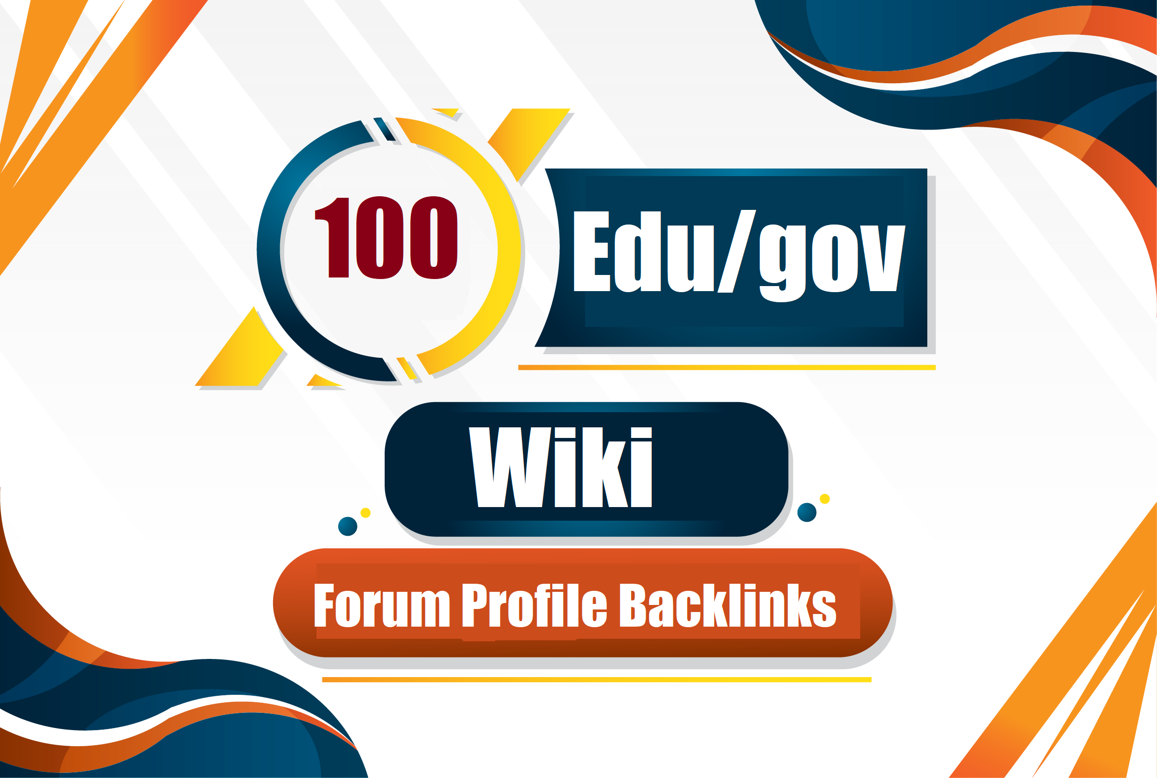 Premium 100 Backlinks from EDU , Wiki and Forum- Best seo package