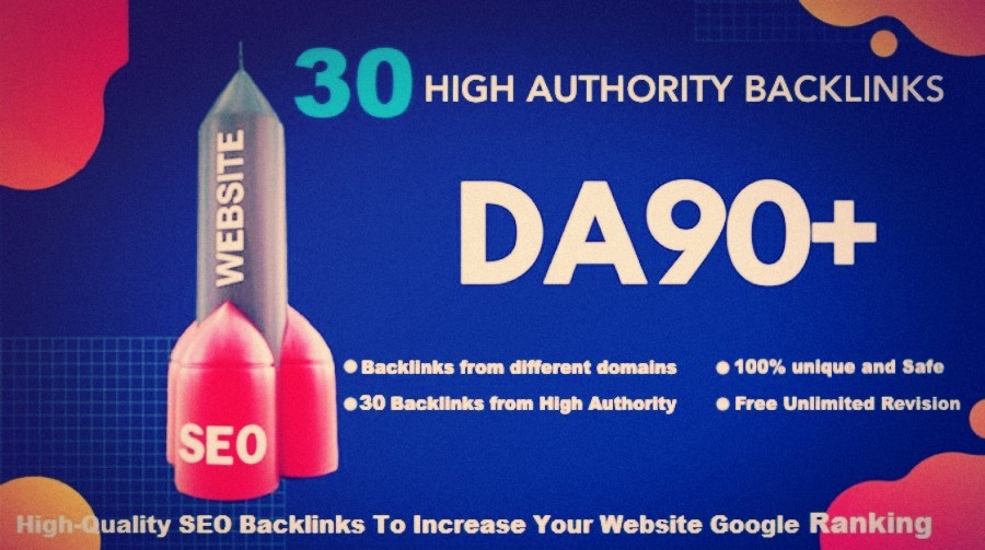 30 DA90+ High Quality seo Backlinks