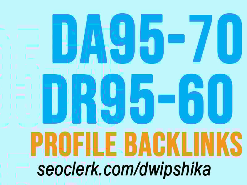 50 Dofollow Profile Backlinks DA 100-70 DR 99-70