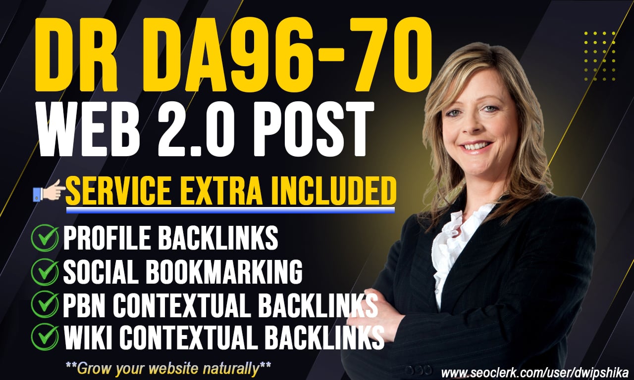 Write and Publish DR DA70+ WEB 2.0 sites 25 Blog Posts