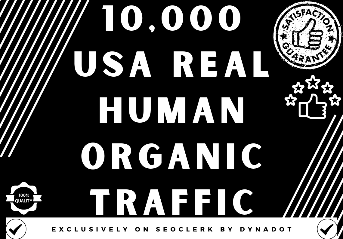 10,000+ Real Human Organic traffic from USA