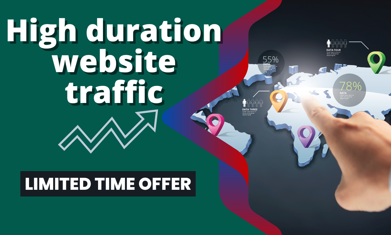 Drive daily 500+ high duration worldwide website traffic for 10 days