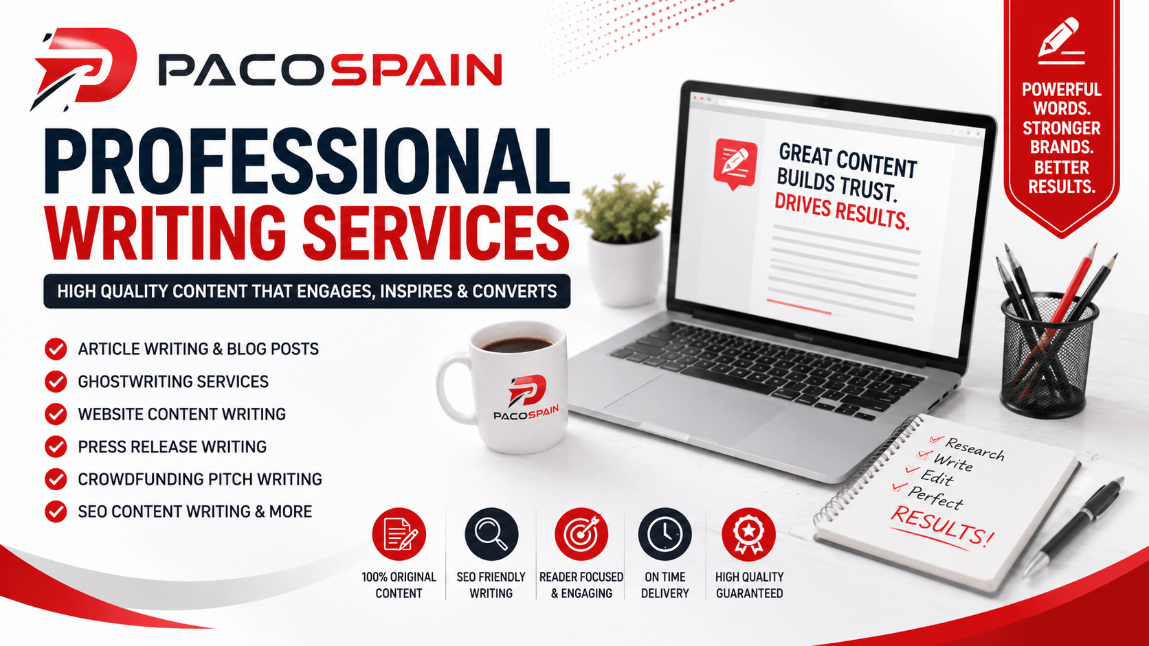Writing Services For Businesses, Websites & promotion