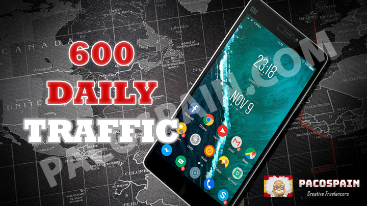 600 organic & social WEB TRAFFIC for your site