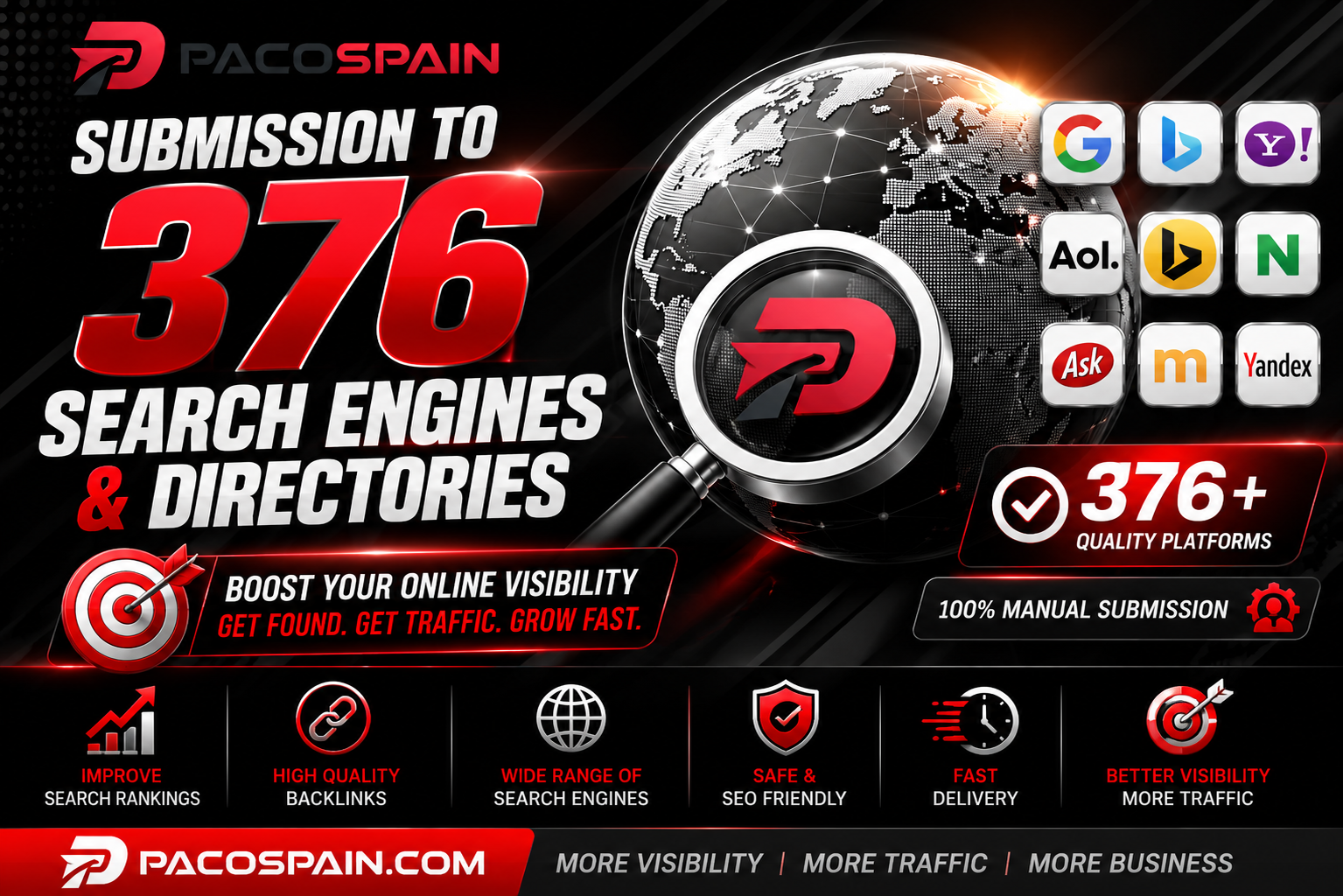 add your website to 376 search engines and directories