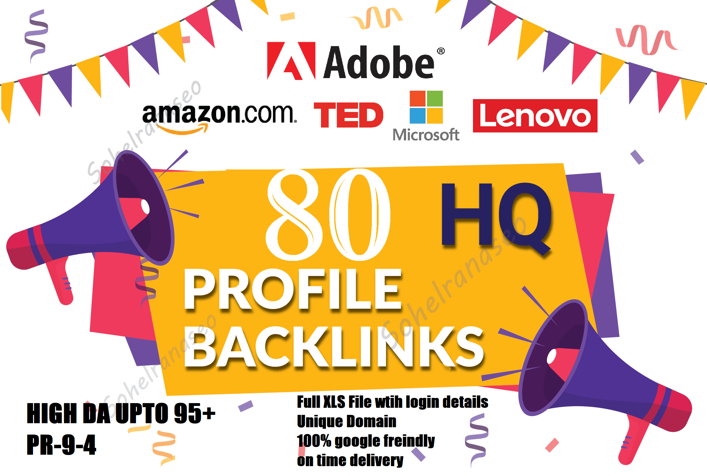 Get 80 PR9-6 High Quality Authority Profile Backlinks With HIGH DA PA upto 95+