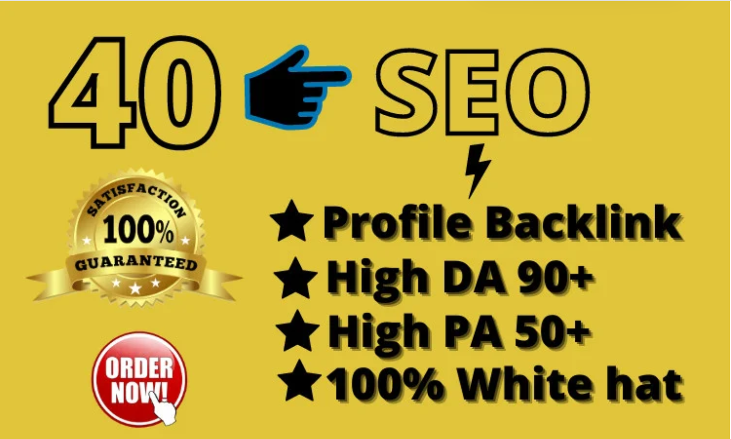 Top 40 High Authority Profile Backlink From DA 60+ All PR 9-6 UNIQUE Domain