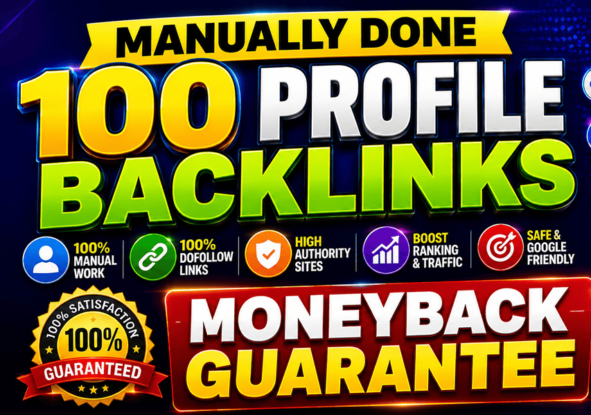 Get Manually done 100 Profile Back links PR10-PR3 Authority website