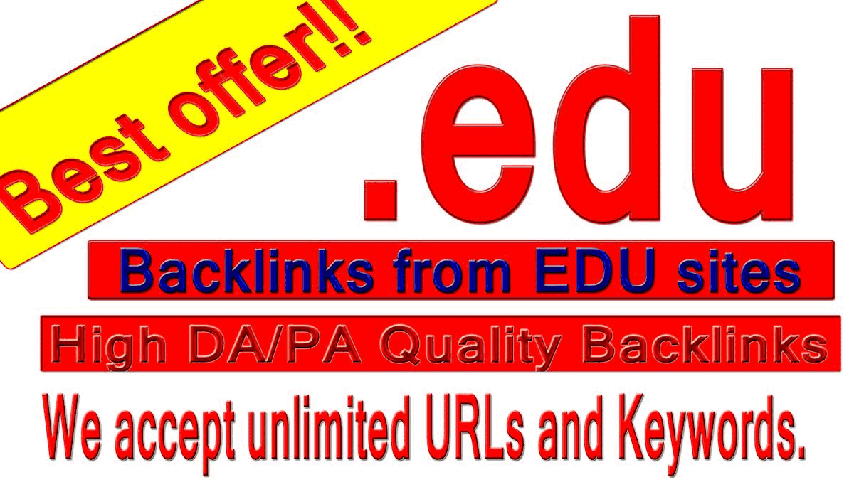 Boost your site with powerful 250+ . edu high authority backlinks