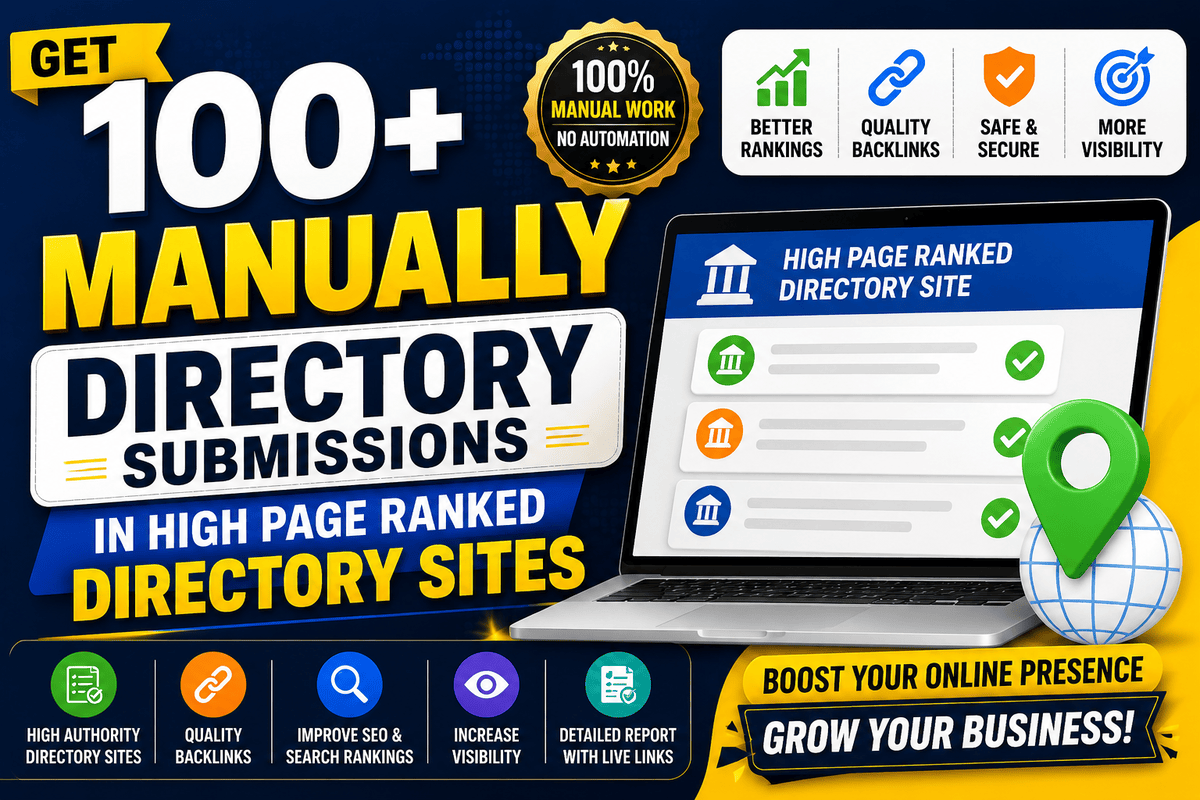 Get Rank with 100+ Manual Directory Submissions on High Authority Directory Sites