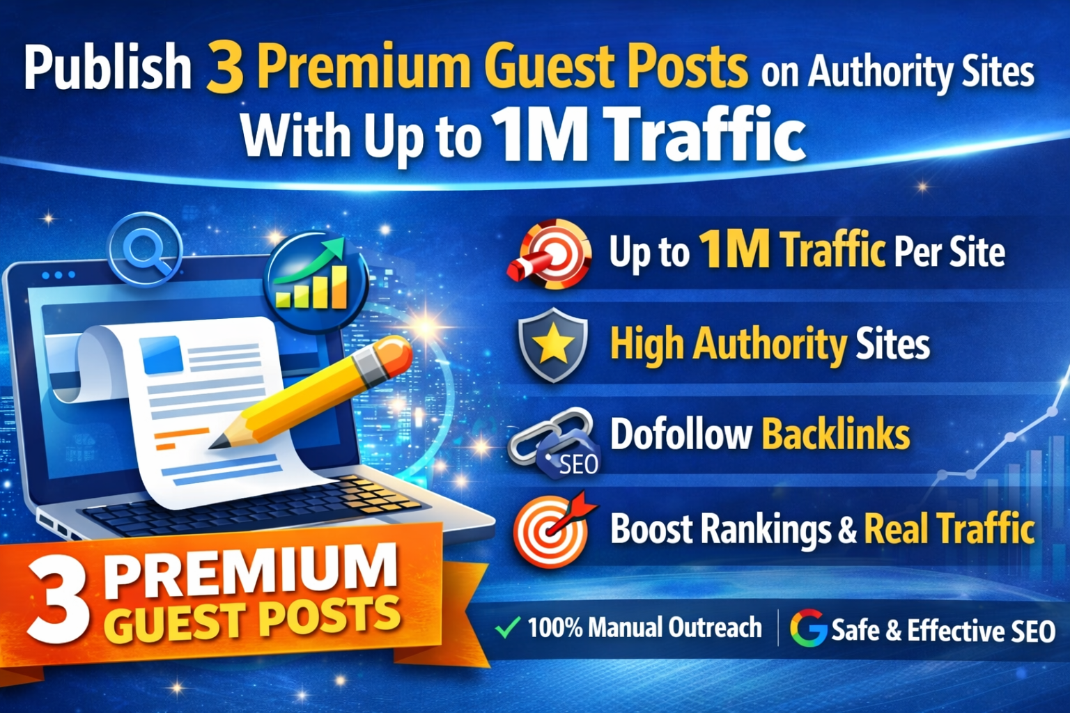 Publish 3 Premium Guest Posts on Authority Sites With Up to 1M Traffic Ascend SEO