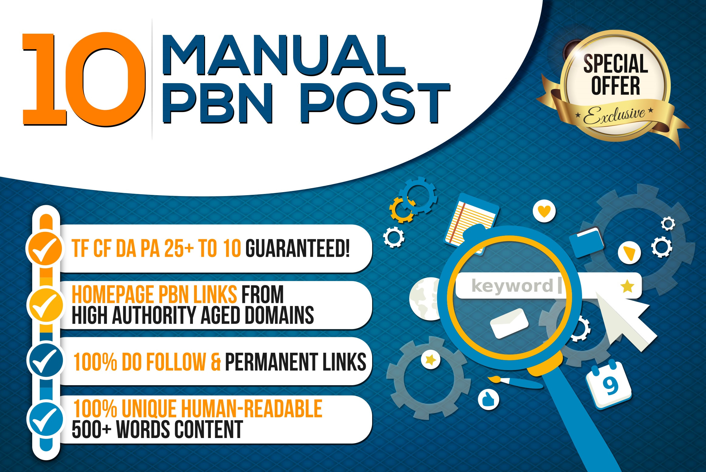 build 10 Manual High Trustflow Dofollow Homepage PBN Backlinks
