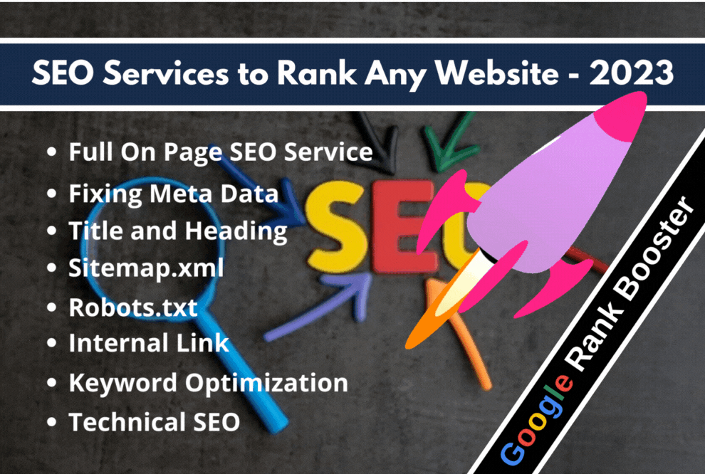 Help to Rank Website on Google's First Page - On Page SEO Service 2023