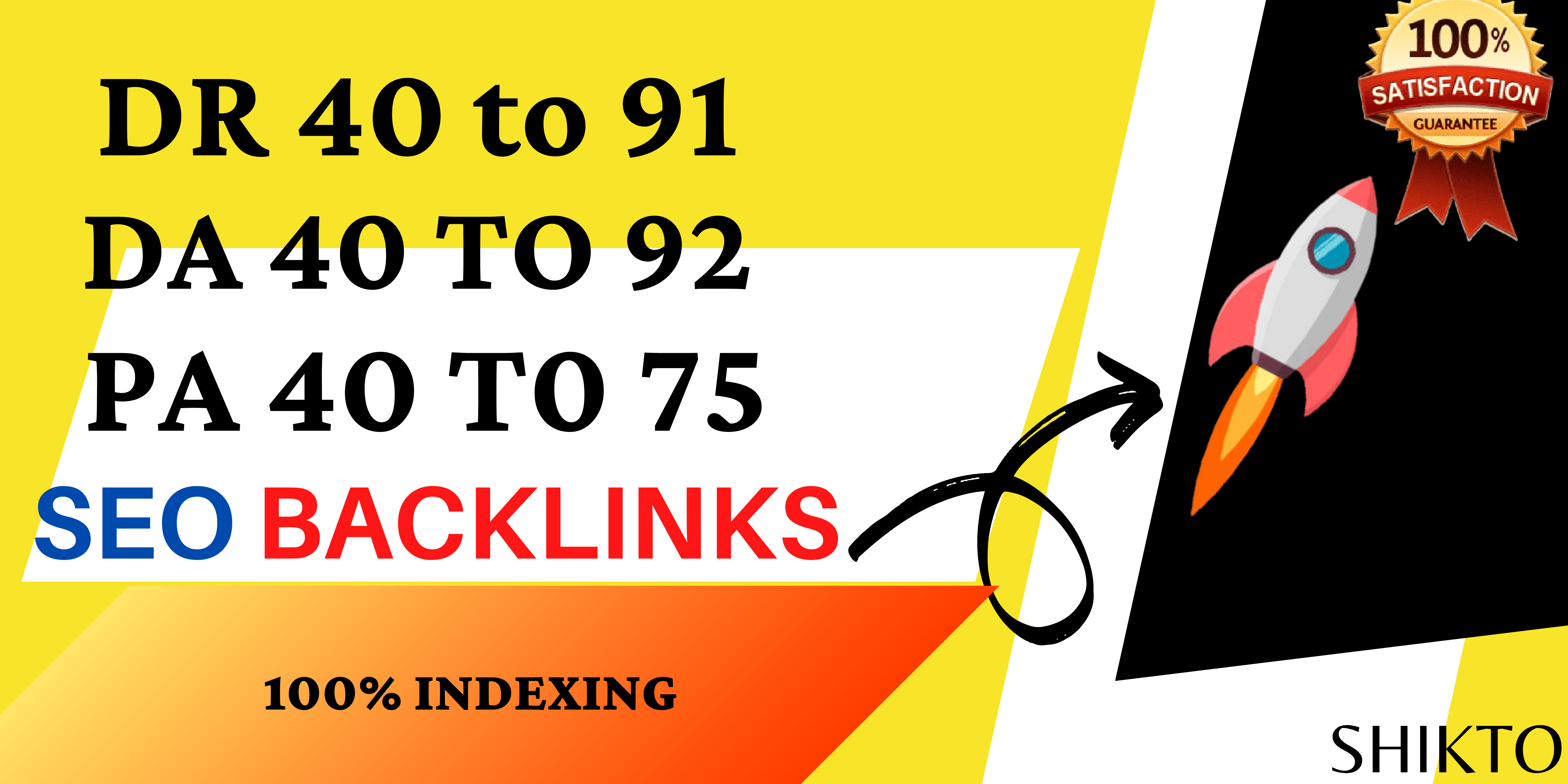 I will provide 10 backlinks DR 40 to 91 dofollow backlinks for off page seo