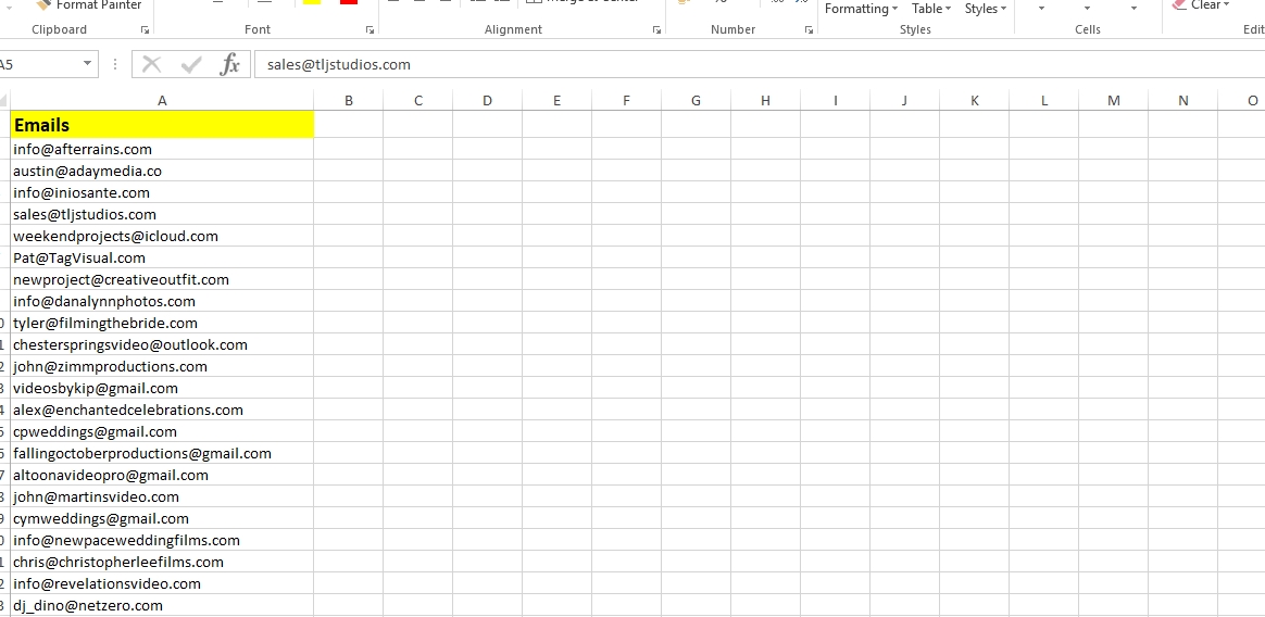I will extract 150 emails scraping from yelp yellow pages yell mining 