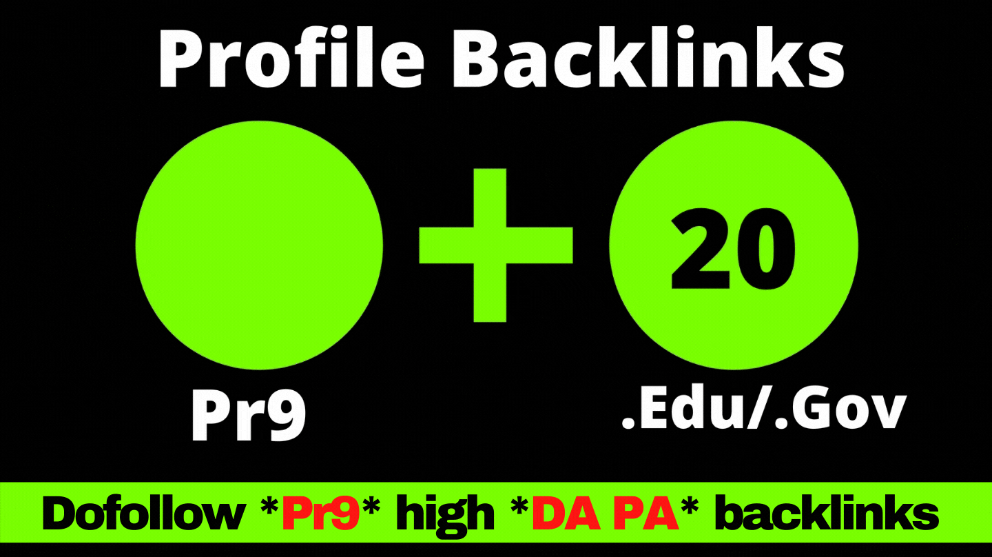 400+ Edu/Gov Pr9 High DA PA Profile Backlinks