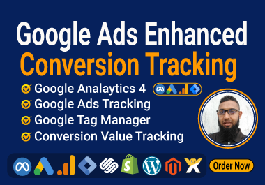 Setup Ads Conversion Tracking, Google Analytics, Pixel Setup, GA4 Eeommerce Tracking by Tag Manager