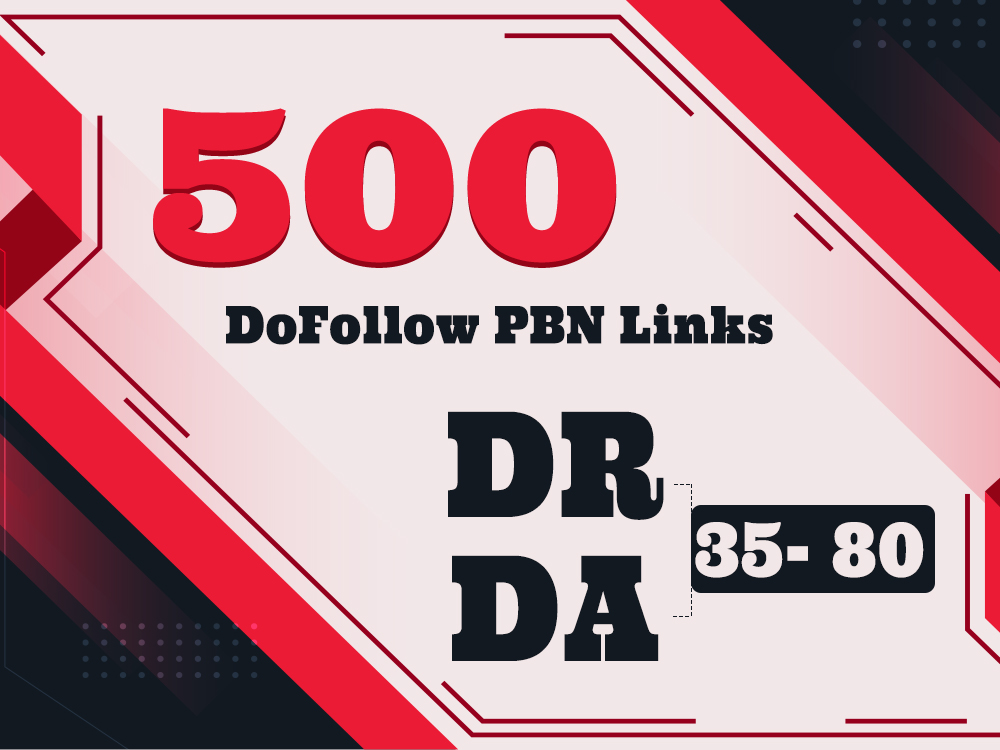 500 Extremely High DR upto 80 DoFollow PBN Links well indexed on ahref 