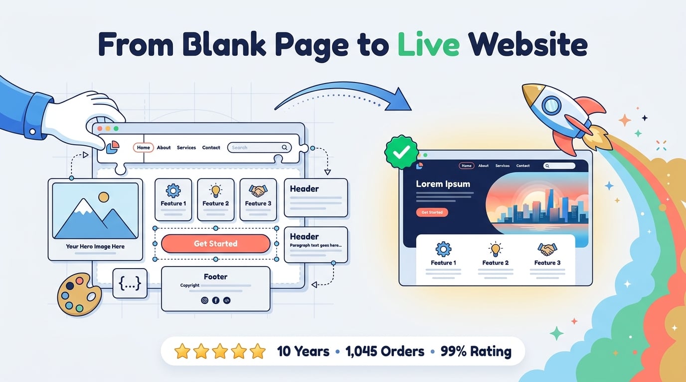 Build & Design Website Affiliate, WordPress Themes Custom, Online Store, Company Profile, News, Blog