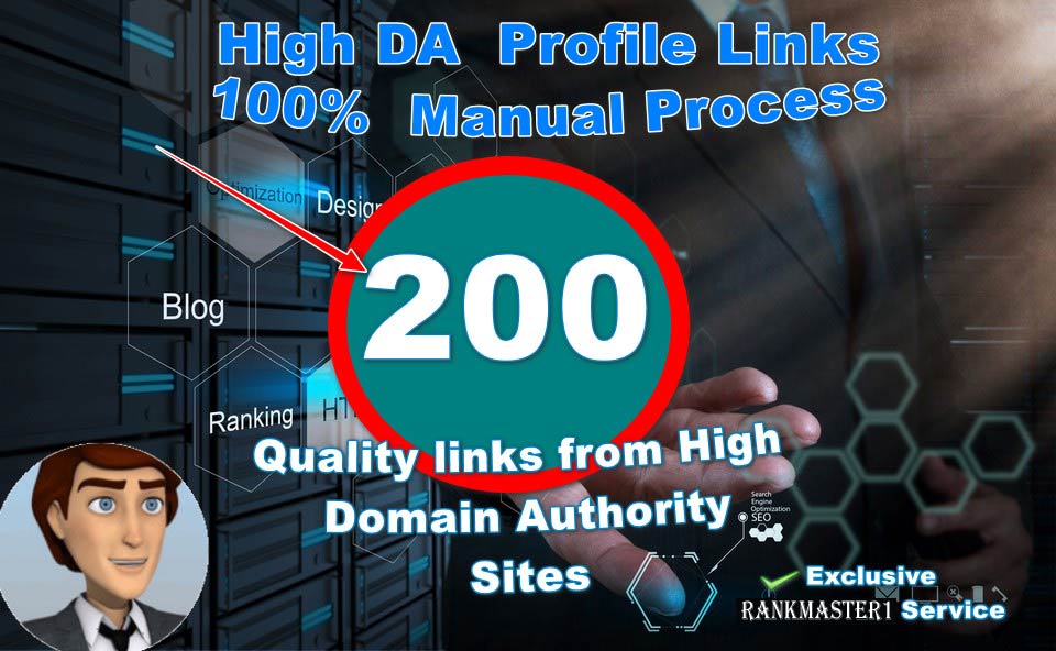 I Will Manually Create 200 Profile Links From PR9,Blogs,EDU.Bookmark,WikiHigh Domain Authority Sites