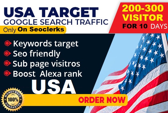 Get Keywords Based USA Visitor to your Website or Blog for 10 Days