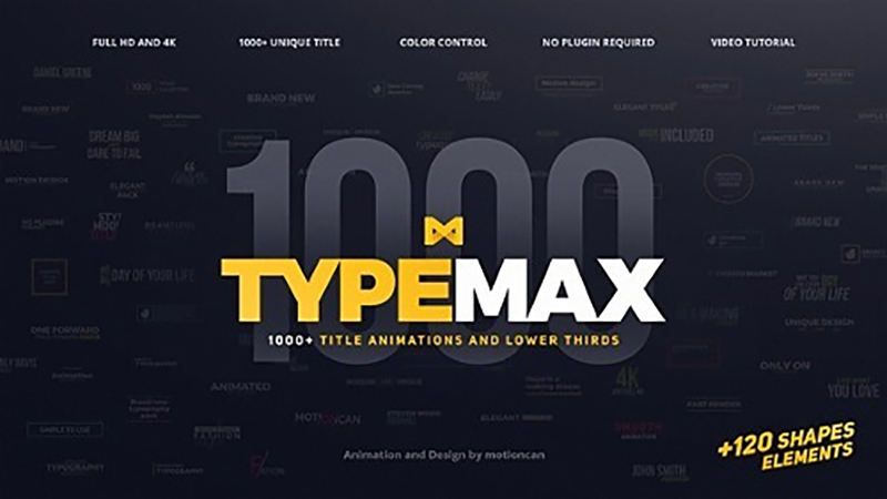 I will send 1000 projects after effects title motion animated